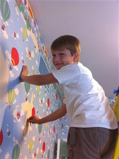 Peeling off old wallpaper